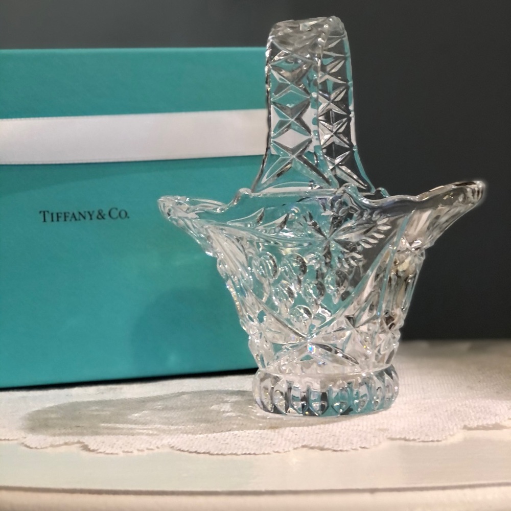 Crystal Easter Basket & Tiffany&Co. Box 10”x 6”